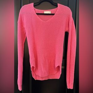 Aritzia Wilfred Free Wolter Sweater Waffle Knit V Neck Merino Wool Size XXS